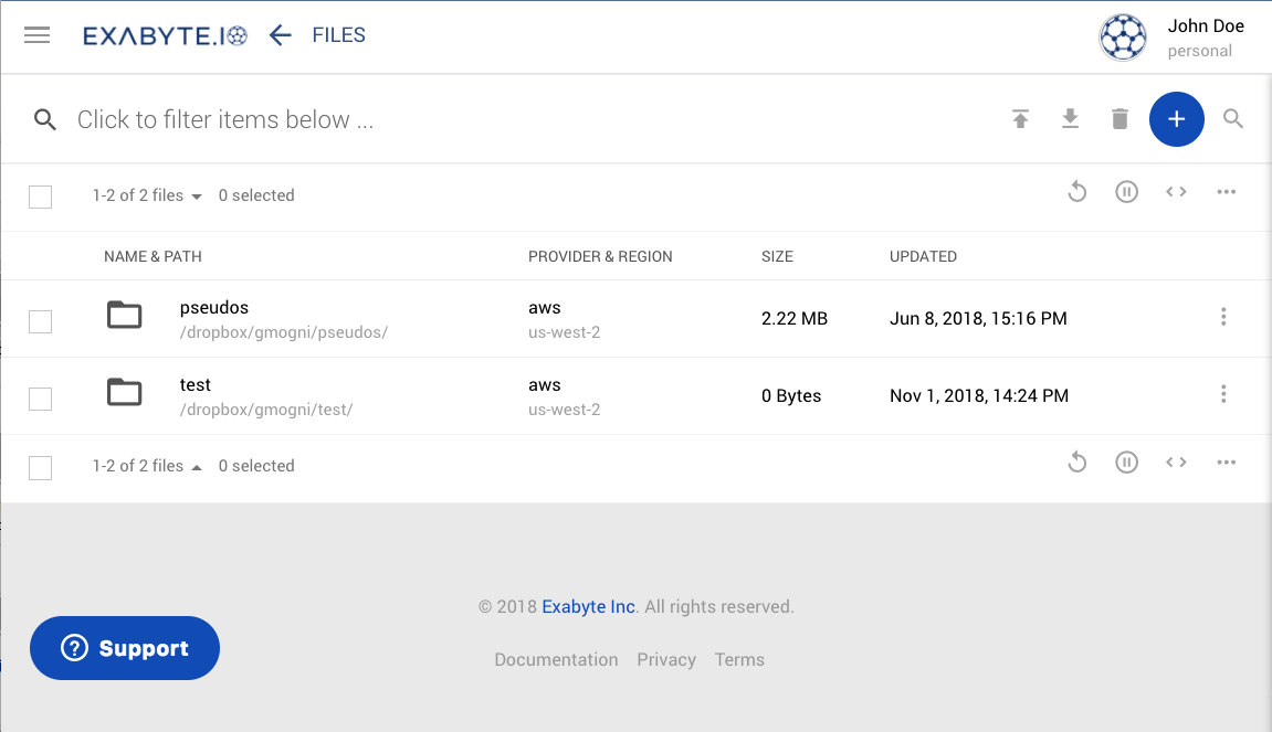 Dropbox Page